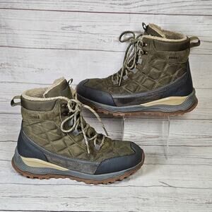Ozark Trail Women's Quilted Lace Boots Size 9 Green Insulated Water Resistant